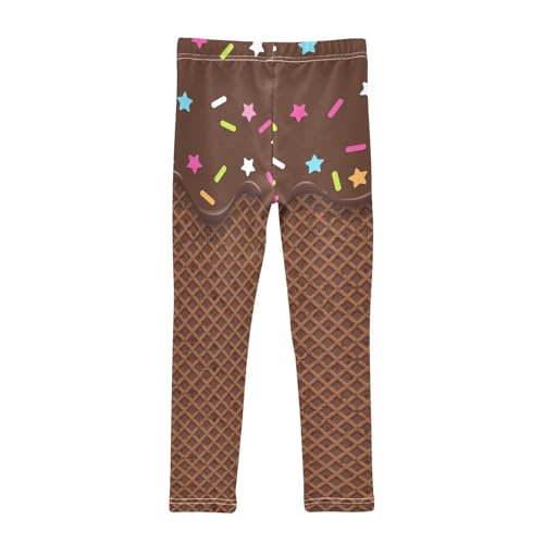 Waffle and Wafer Girls Leggings,Workout Leggings for Girls Toddler Athletic Legging Size for 3-10T2