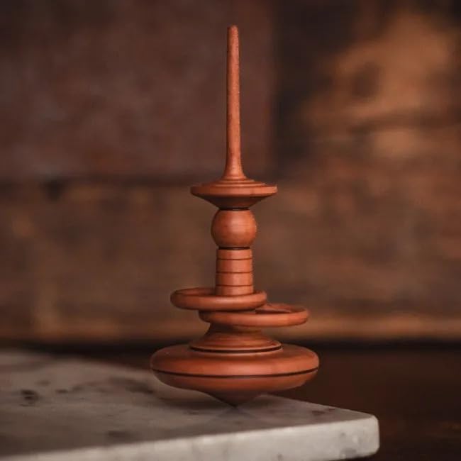 Helene Spinning Top by Mader Kreiselmanufaktur - Handmade in Austria From Apple Wood, 48mm diameter, Adult Collectible Toy, 14+