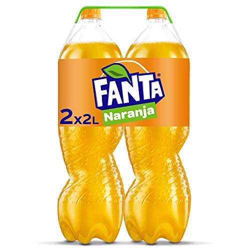 Fanta Refresco con 8% de Zumo de Naranja, Pack 2x 2L