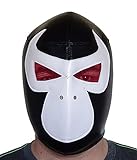BANE VILLAN Adult Lucha Libre Wrestling Mask (pro-fit) Costume Wear - Black/White