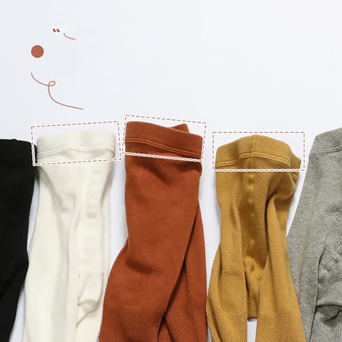 Baby Girls Socks Infant Toddler Pantyhose Cable Knit Legging Pants for Girls Flower Embroidery Solid Leggings4