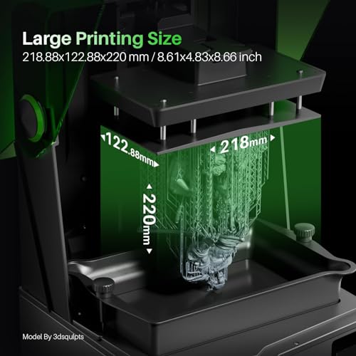 Image of ELEGOO Saturn 4 12K Resin 3D Printer, | 10 inch HD Mono LCD, Smart Automatic Leveling, AI Print Monitoring, Large Printing Volume 8.62 x 4.84 x 8.66 inches