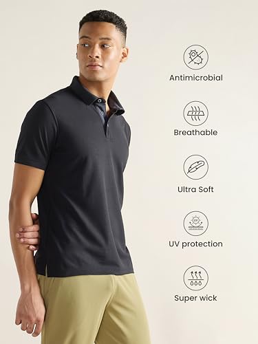 Image of Clans & Hans Men's Solid Regular Fit Polo T Shirt | Collar Tshirts | Half Sleeves |Plain T-Shirt for Men (Available in Plus Size)