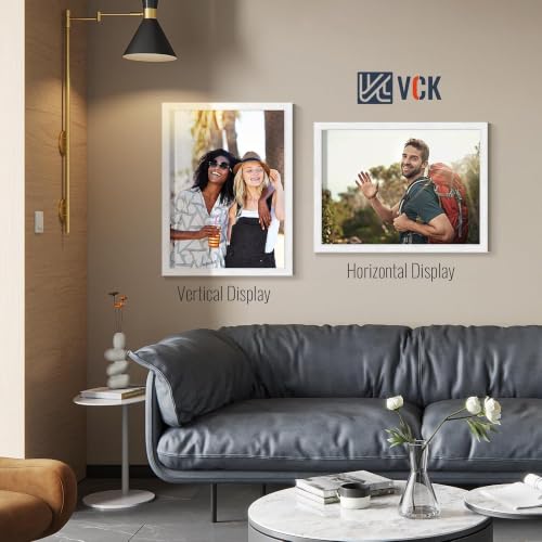 Image of VCK 18x24 Frame 5 Pack, White Exclusive Wood, 16x20 Mat, for Picture