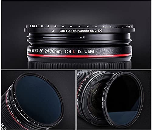 Image of JJC F-NDV52 Series Variable Neutral Density Filter (52mm) for Camera Lens Photography, ND2 - ND400 Adjustable ND Filter, Black