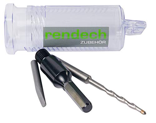 Arbre porte-trépan hexagonal incl. Foret central & Coin d'éjection pour scie cloche béton avec Filetage M16 | rendech® Qualité de la marque