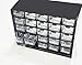 Parts Screws Storage Organizer, Plastic Hardware Art Craft Small Tool Parts Component Organizer Drawer Box 25 Drawers (Black)