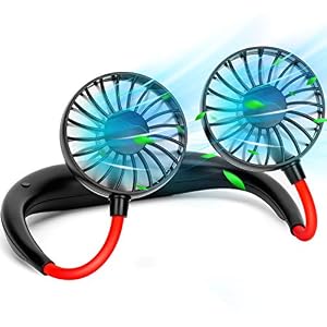 Neck Fan Portable Rechargeable: Personal Cooling Wearable Fan Around your Neck that Blow Cold Air for Men Women – Usb Should Fan Battery Operated for Travel and Outdoor Sports