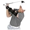 U.S. Patented Weighted Elbow Brace – Shoulder Turn & Straight Arm Golf Swing Trainer Increasing Moment of Inertia Force (Rigid, 2 lb)