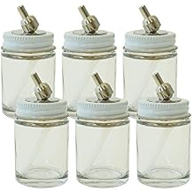 Paasche Airbrush 1oz Glass Bottle Assembly for VL, MIL, TS & SI Airbrushes VL-1-OZ 6 Pack