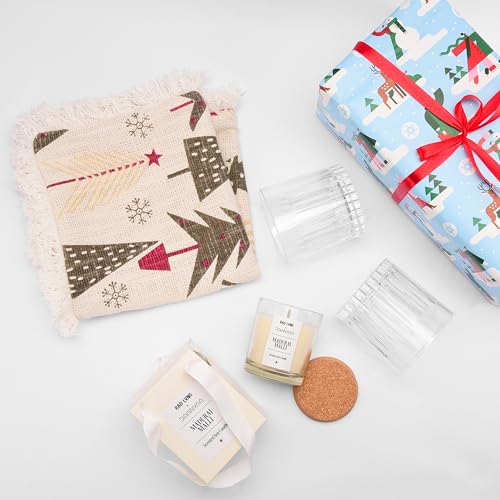 Image of Glass & Glow Gift Hamper - Whiskey Glasses, Jasmine Scented Candle and Premium Cushion Cover - Luxury Festive Gift Set for Festivals & Celebrations | Birthday | Anniversary | House-Warming