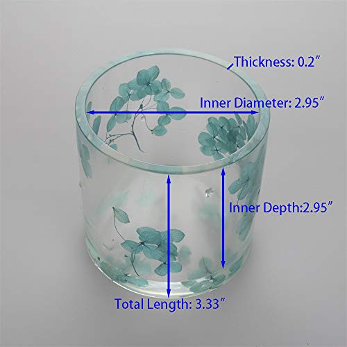 image for VTurboWay Big DIY Cylinder Resin Plant Mold, Internal Diameter 2.95