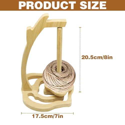Image of Walnut Yarn Stand Wooden Yarn Spool Rack, Magnetic Yarn Holder Easy to Knit and Crochet, Yarn Spool Rack Supplies, Magnetic Yarn Holder Knitting Accessories Gifts for Knitting Enthusiasts