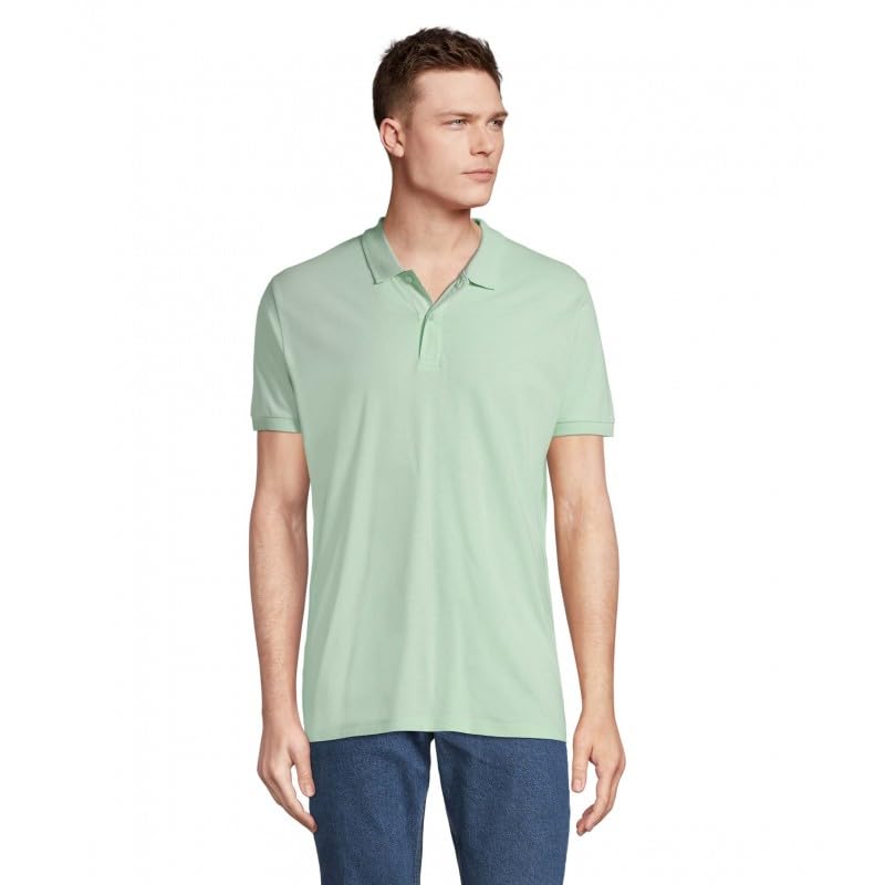 Polo homme SOL'S Planet Men en coton écoresponsable vert glace