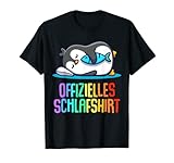 Offizielles Schlafshirt Pyjama Pinguin Penguin Fun Geschenk T-Shirt