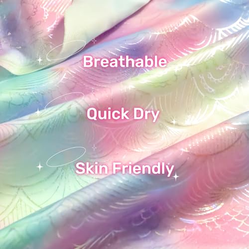 Girls One Piece Swimsuits Quick Dry Beach Mermaid Swimwear Bathing Suit for Beach 5-12 Years3