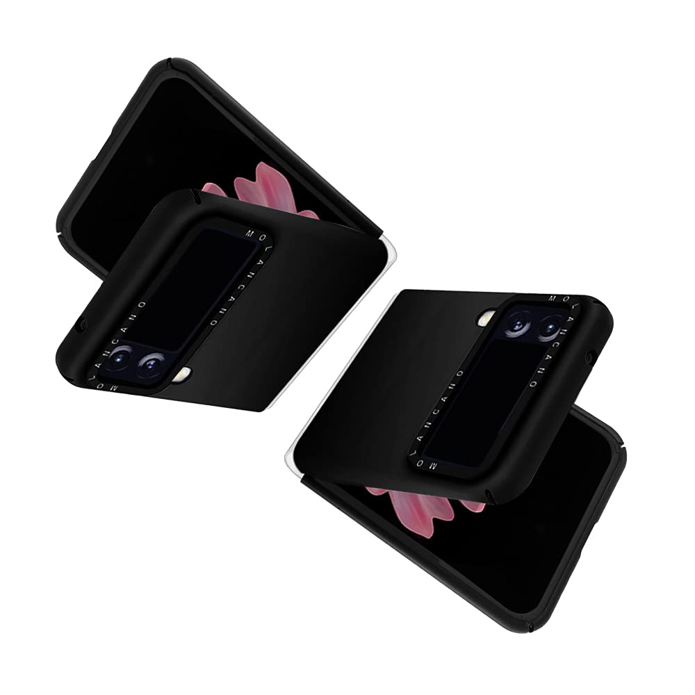 MOLAN CANO Z Flip 3 Case, SF Coating, Thin Design, Wireless Charging, TPU + PC Slim Full Body Protection Cover (Black, 2021)