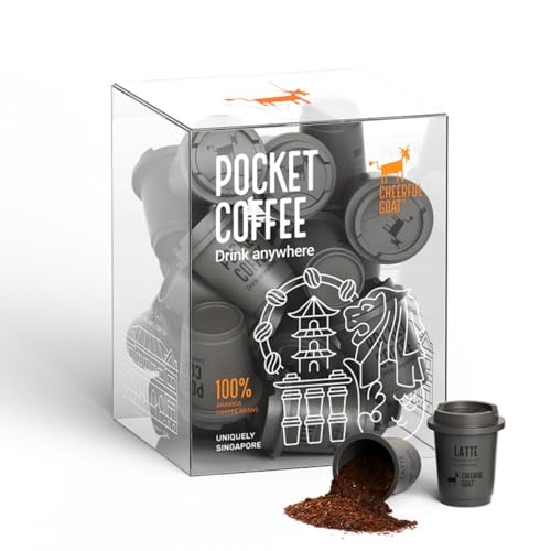 Image of CheerfulGoat Instant Cold Brew Coffee - Speciality Javy Coffee Extract 100% Arabica, Freeze-Dried, No Sugar, No Additives, Low Acid, Healthy for Iced & Hot Coffee, Singapore Coffee, 15 Servings