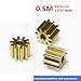 MKSIWSA Industry 10pcs 0.5M 10/11/12/13/14 Teeth Gear Rack Spur Gear 0.5mod Precision Copper Steel CNC Pinion (Hole Diameter : 3mm, Number of Teeth : 10 Teeth)