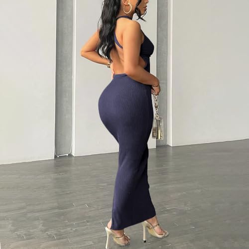Image of Nimsruc Women Summer Sexy Bodycon Maxi Dress Casual Long Dresses
