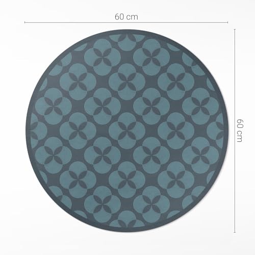 Tapis de sol rond en PVC anti-tache pour éviter les rayures de chaises - 4