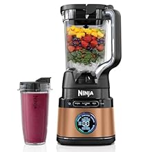 AMAZON EXCLUSIVE: Black and Copper Ninja Detect Power Blender Pro & Single Serve. BlendSense Technology intelligently detects ingredients, portion size and ice, then auto adjusts speed, time and pulse for perfectly smooth results. 2 BLENDERS IN 1: Sa...
