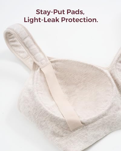 Image of Momcozy Busty U.S. Cotton Nursing Bras for Breastfeeding Maternity Bra