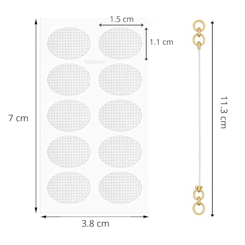 Image of Solitude (2 Pair Chain with 50 Patches) Ear Chain Transparent Stretchable Rubber Antique Ear Chain | Champaswaralu for Women and Girls | Invisible Kaan Chain for Heavy Earrings with Support Patch