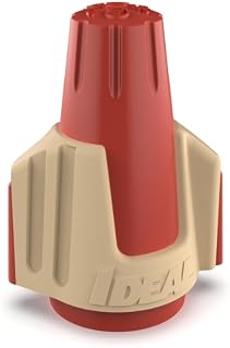 IDEAL Twister PRO 30-644J Red/Tan Wire Nuts Jar of 500 - 22-8 AWG Twist-On Connectors with SureGrip Overmold for Secure Splices