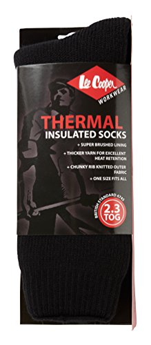 Lee Cooper Thermal Calze Uomo - Nero, Taglia Unica...