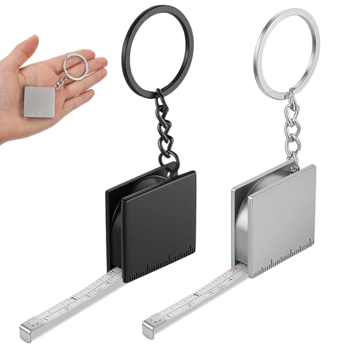 Set 2 mini cintas métricas retractiles metal portátil