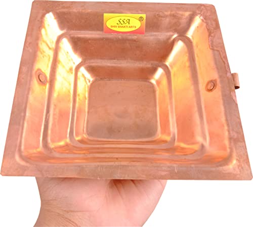 Image of SHIV SHAKTI ARTS Copper hawan Kund | Yagya Kund | Poojan Home - Temple, Ritual Pooja Pourpose, Indian Cultural Religious Item, (NO 10)