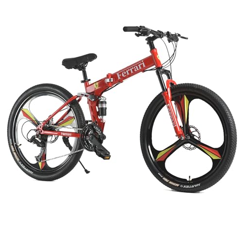 Image of LIMIT Sports Folding Cycle for Adults with Gear | 26T Foldable Cycle for Men with 24 Gears | Premium Paint Finish | Magnesium Alloy Wheel Cycle| Hartex Tires | Dual Suspension & Dual Disc Brakes