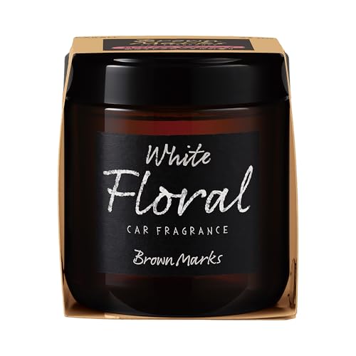 Image of CARALL Brown Marks Gel White Floral Car Air Freshener (160 gms)
