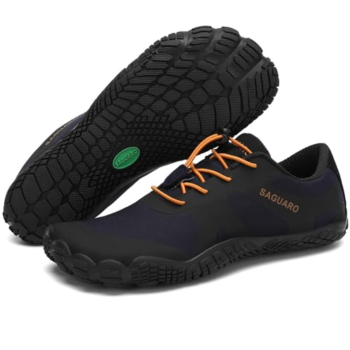 SAGUARO Barefoot Zapatillas de Trail Hombre Escarpines Mujer Zapatos de Agua Minimalistas Zapatillas de Deporte Acuaticos Exterior Interior Azulnegro 38