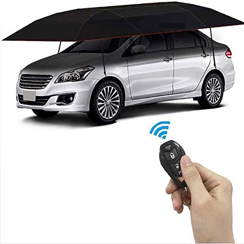 Car Mobile Hood Car Umbrella Baffle Shed Automatic Car Clothing Car Cover Sun Umbrella Intelligent Remote Control Rain Car Cover,4600Mm*2300Mm,Black