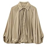 Features: The women puffed bomber jacket, puffed silhouete, batwing long sleeve featuring zip up,lapel collar,pleated shirts, lightweight casual style,breathable for summer. Pleated shirt jackets design is not just trendy, but also adds a chic elemen...