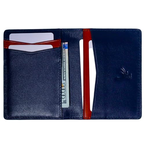 AR-RAFI Slim Minimalist Front Pocket Leather Bifold Card Holder Wallet for Men & Women, Premium Top-Grain Leather, Ultra Slim & Lightweight, Durable Design, Holds Multiple Cards2