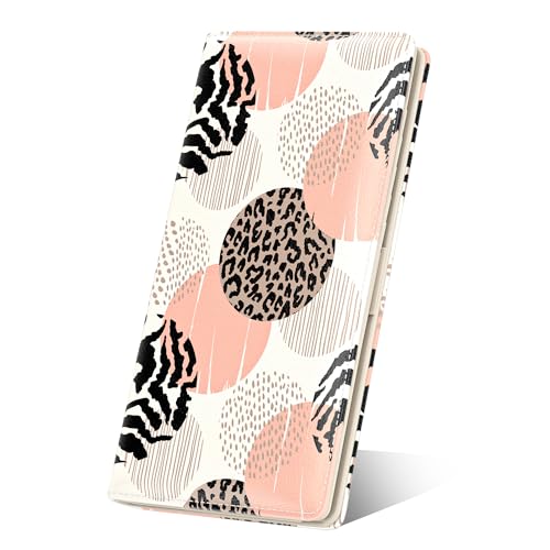 Image of Nipichsha Womens Wallet, RFID Slim Wallets for Women, Thin Ladies Credit Card Holder Purse, Cute Leather Bifold Clutch Billfold with 11 Card Slots & ID Window, Boho Leopard Print