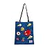 Produktbild Oh My Pop! Patches-Shopping Bag Einkaufstasche, Dunkelblau
