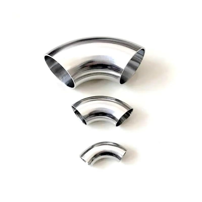 Codo de acero inoxidable 90 grados 76mm SUS 304 accesorios tubería para líquido caliente