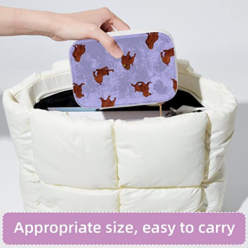Caja organizadora de viaje de terciopelo pequeña para pendientes 5