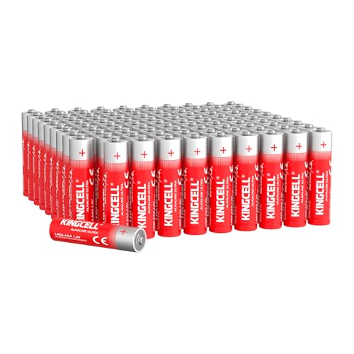 KINGCELL AAA Batteries 100 Count Pack, 1.5V Triple A Batteries with 10 Years Shelf Life, High...