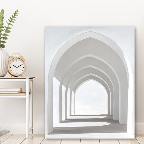 Art en toile géométrique abstrait de grande dimension 65x100cm avec cadre