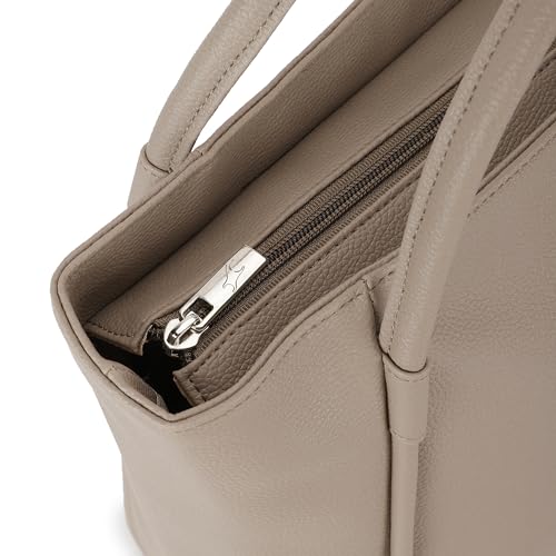Image of Fastrack Trendy Essential Laptop Tote | Faux-Leather Women's Handbags | Laptop Tote For Casual Carry | Laptop Compatible Upto 15 inch,beige