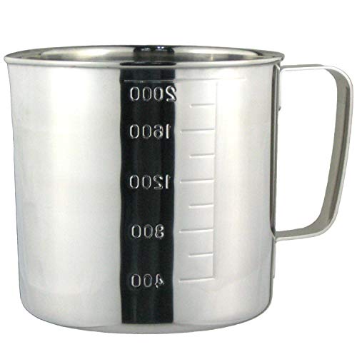 ナガオ 燕三条 計量カップ 2000ml 18-8ステンレス 日本製 802000