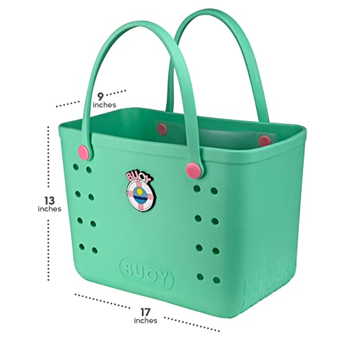 Large Rubber Tote Bag With Waterproof Zipper Pocket | Easy To Clean EVA Rubber Beach Bag With Holes | Beach Bags For Women2