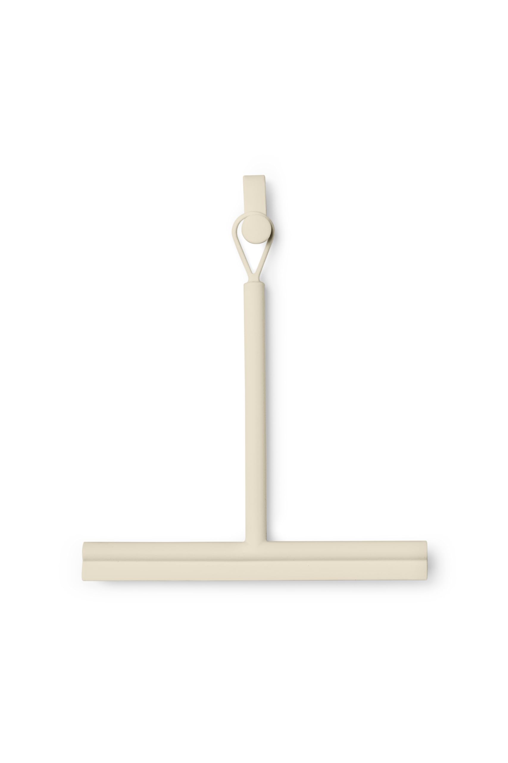 Brabantia - ReNew Tergivetro per Doccia con Gancio - Spazzola in Silicone per Vetri & Piastrelle del Bagno - Impugnatura Morbida & Antiscivolo - Resistente alla Corrosione - Soft Beige - 42,1 x 9 cm