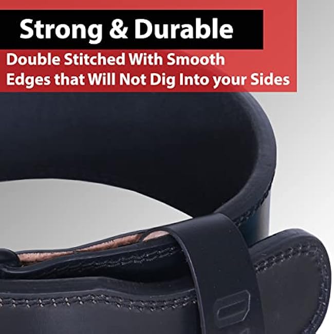 IBRO Powerlifting Weight Lifting Lever Or Single Prong Gym Belt ¨C 8MM, 10MM or 13MM Extreme Power Heavy Duty 100% Genuine Leather- Squat Deadlift Bodybuilding WeightLifting IPF Strongman for Men Women