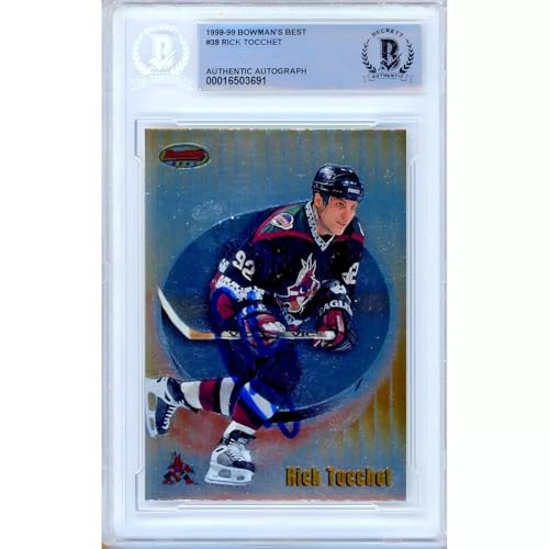 Rick Tocchet Autographed 1998-99 Bowman's Best #38 Trading Card, BAS Slab